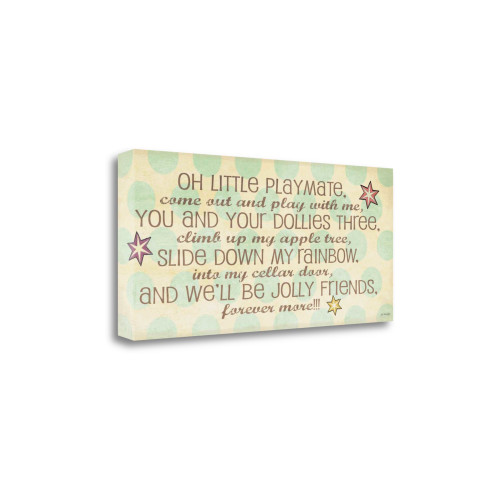 Little Playmate 3 Wrapped Canvas Print Living Room Wall Art