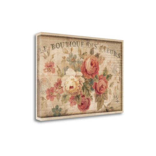 Parisian Flowers III Wrapped Canvas Print Living Room Wall Art