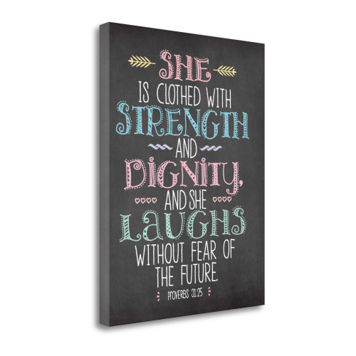 She Is Clothed 2 Wrapped Canvas Print Living Room Wall Art