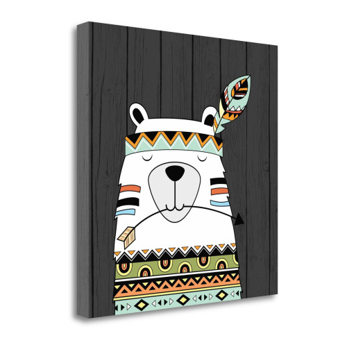 Tribal Bear 3 Wrapped Canvas Print Living Room Wall Art