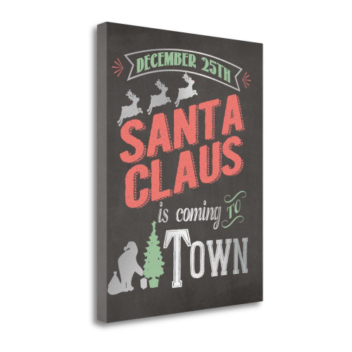 Santa Claus Wrapped Canvas Print Wall Art
