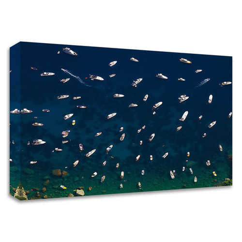 "Boat Conference - Amalfi Coast" Wrapped Canvas Print Wall Art