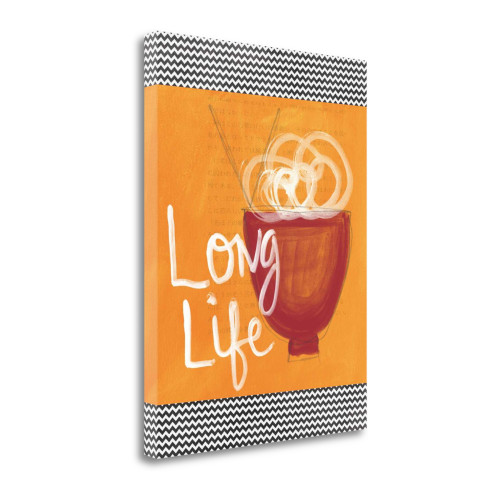 Long Life 3 Wrapped Canvas Print Living Room Wall Art