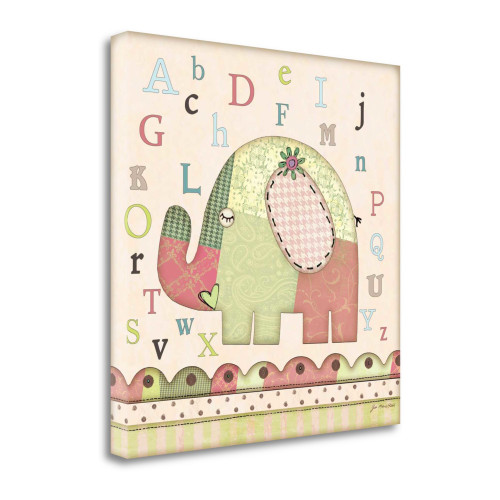 Alphabet Elephant 2 Wrapped Canvas Print Living Room Wall Art