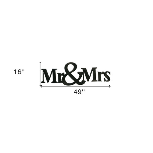 Black Metal Mr And Mrs Wall Decor