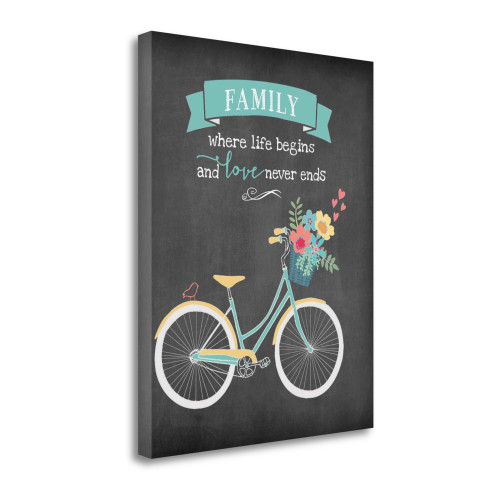Family Begins Wrapped Canvas Print Living Room Wall Art