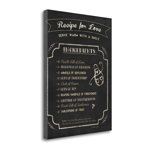 Recipe For Love 3 Wrapped Canvas Print Living Room Wall Art