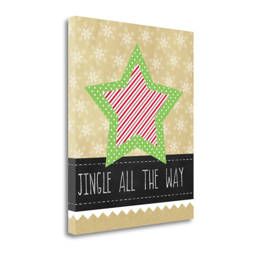 Jingle All The Way 2 Wrapped Canvas Print Living Room Wall Art