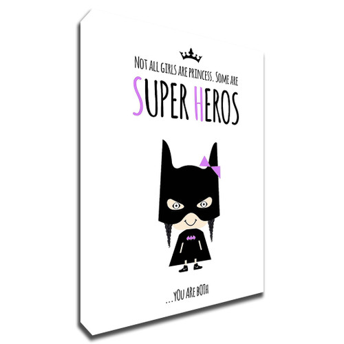 Superhero Two Wrapped Canvas Print Wall Art