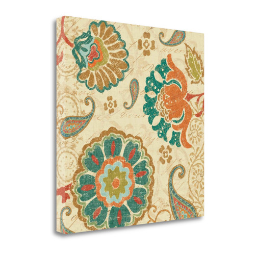 Fall Paisley II Wrapped Canvas Print Living Room Wall Art