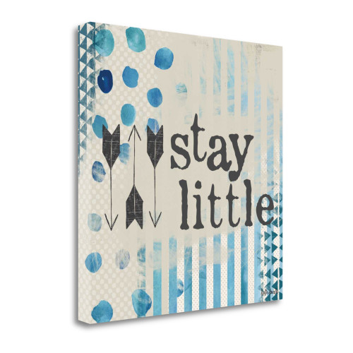 Stay Little Blue 3 Wrapped Canvas Print Living Room Wall Art
