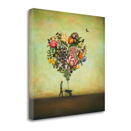 Big Heart Botany 2 Wrapped Canvas Print Wall Art
