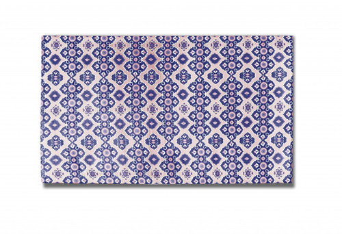 5' X 7' Muted Pink And Blue Oriental Area Rug