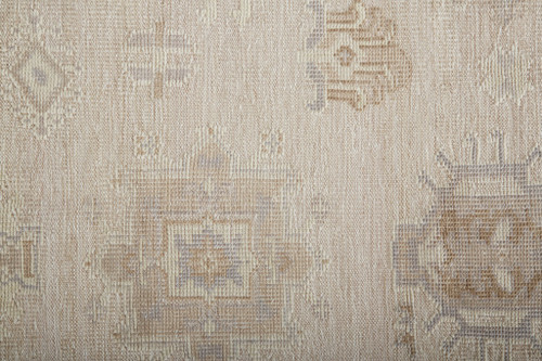 2' X 3' Tan And Brown Floral Hand Knotted Stain Resistant Area Rug