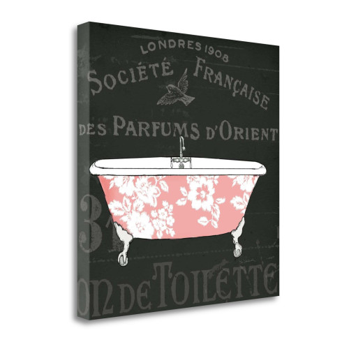 Chalkboard Bath II Wrapped Canvas Print Living Room Wall Art