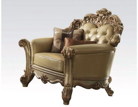 48" X 42" X 47" Bone Polyurethane Chair &amp;amp; 2 Pillows