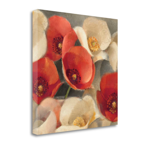 Poppies Bloom II Wrapped Canvas Print Living Room Wall Art