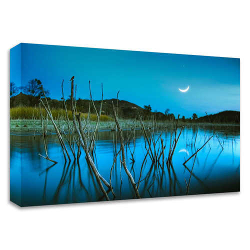 "The Blue Lake" Wrapped Canvas Print Wall Art