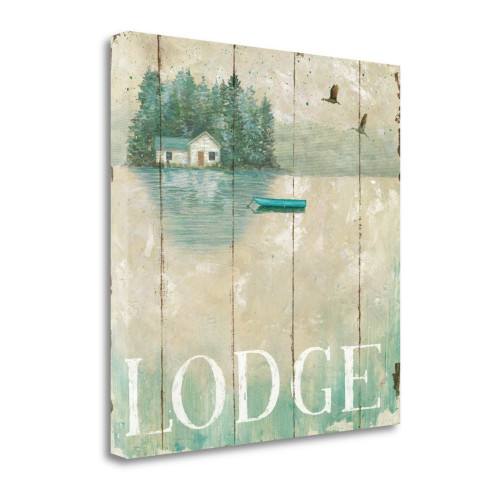 Waterside Lodge II Wrapped Canvas Print Living Room Wall Art