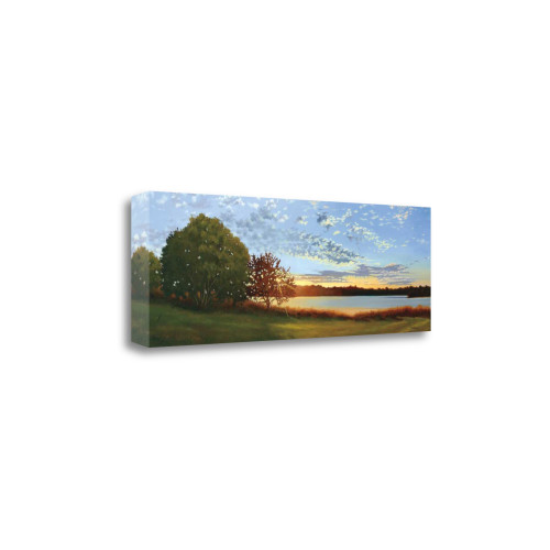 Lakeside Sunrise 1 Wrapped Canvas Print Wall Art