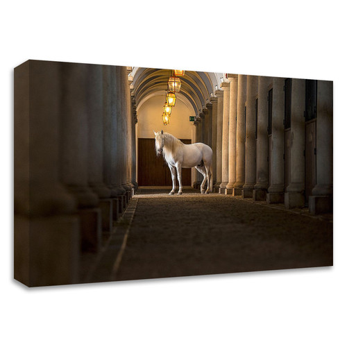 "In The Barn" Wrapped Canvas Print Wall Art