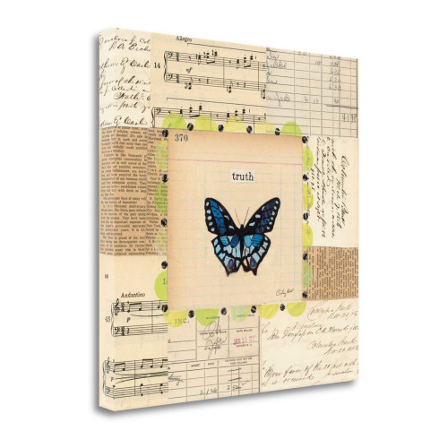Truth Butterfly 2 Wrapped Canvas Print Living Room Wall Art