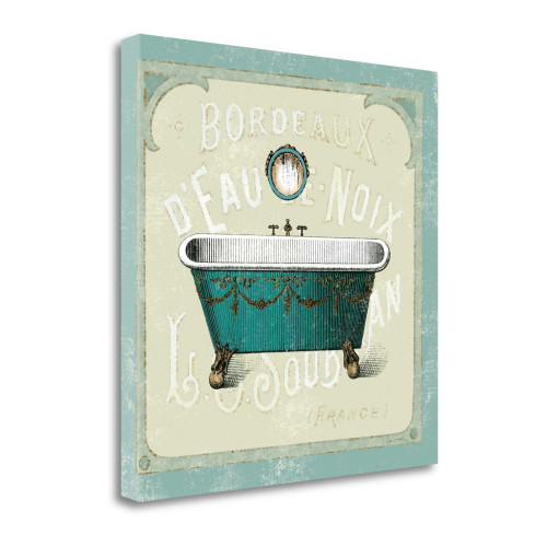 Parisian Bath IV Wrapped Canvas Print Living Room Wall Art