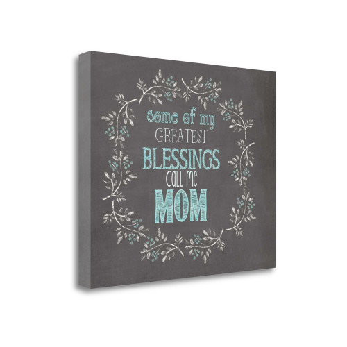 Moms Blessings Wrapped Canvas Print Living Room Wall Art