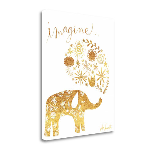 Imagine Elephant 1 Wrapped Canvas Print Living Room Wall Art