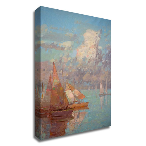 "Sail Boats" Wrapped Canvas Print Wall Art