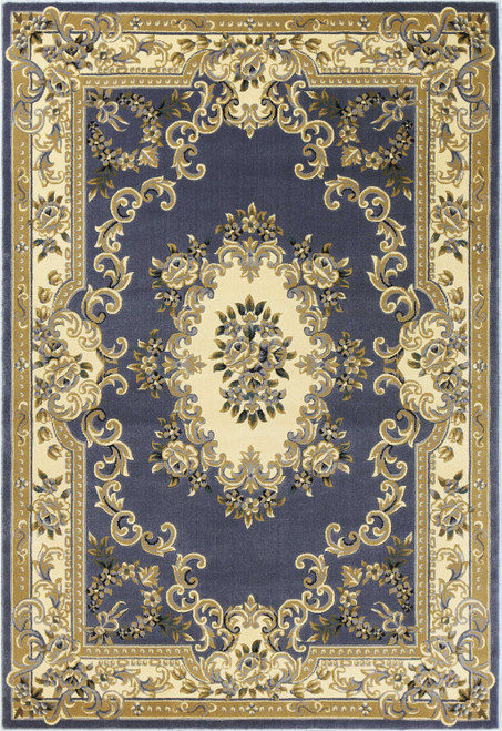 2' x 3' Polypropylene Blue Accent Rug