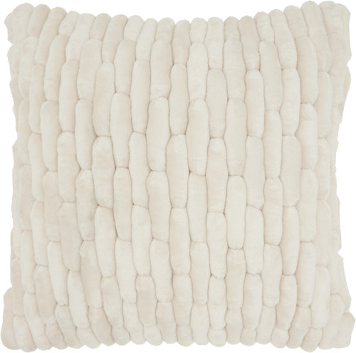 20" Ivory Silky Soft Velvet Capsules Throw Pillow