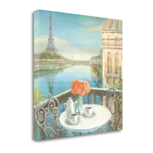 Morning On The Seine Crop 1 Wrapped Canvas Print Living Room Wall Art