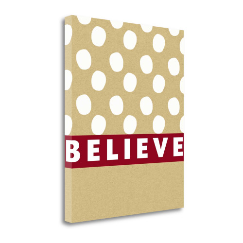 Believe 8 Wrapped Canvas Print Living Room Wall Art