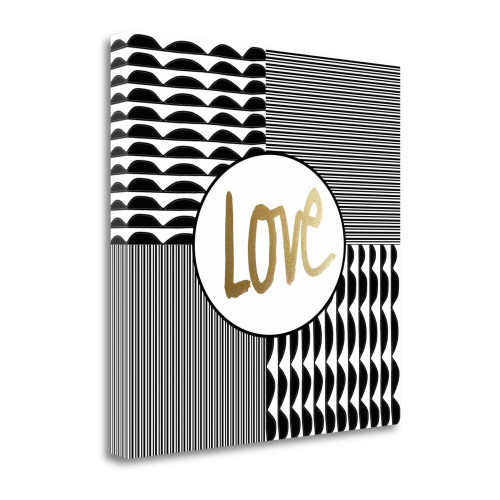 Love 4 Patch Wrapped Canvas Print Living Room Wall Art