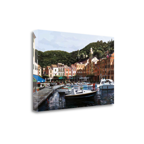 Sunrise Over Portofino 3 Wrapped Canvas Print Living Room Wall Art
