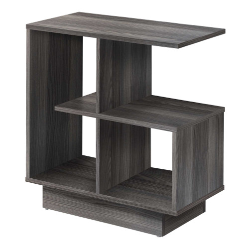 11.5" x 23.5" x 24" Grey Particle Board Laminate Accent Table