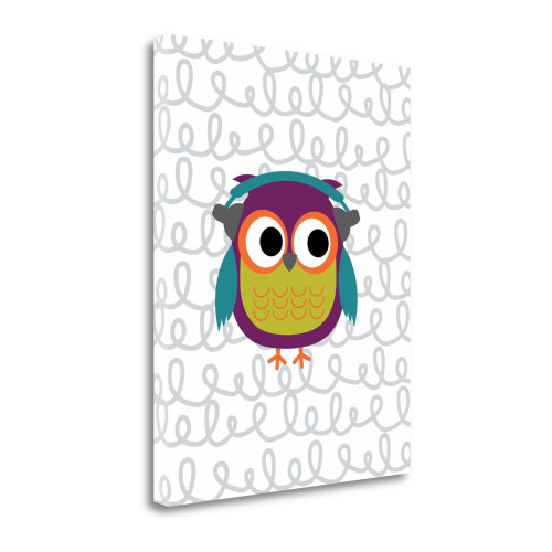 Owl II Wrapped Canvas Print Living Room Wall Art