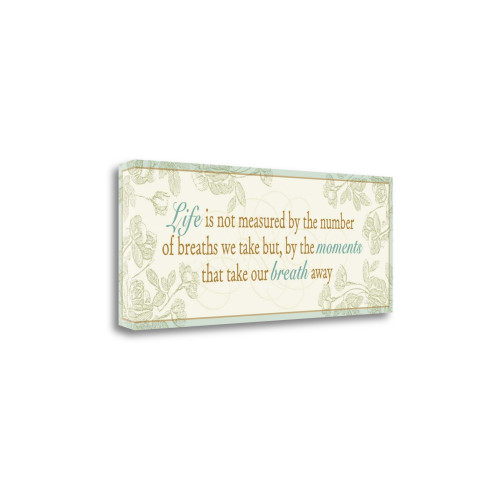 Life Is Not Measured 4 Wrapped Canvas Print Living Room Wall Art
