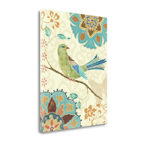 Eastern Tales Birds II Wrapped Canvas Print Living Room Wall Art