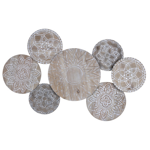 Floral Design Round Wall Decor
