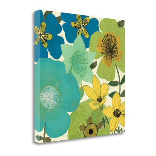 Garden Brights Cool III Wrapped Canvas Print Living Room Wall Art