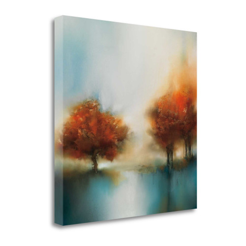 Morning Mist And Maple Ii Wrapped Canvas Print Wall Art