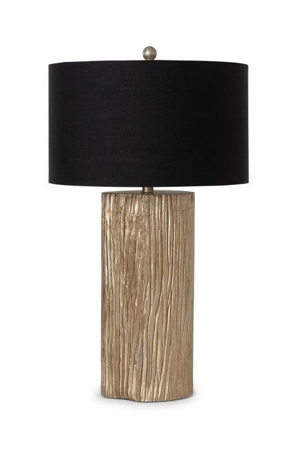 Set Of Two 30" Gold Table Lamps With Black Drum Shade