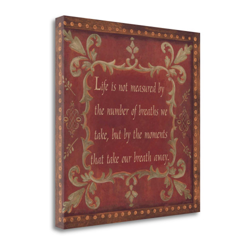 Life Is Not Measured 2 Wrapped Canvas Print Living Room Wall Art