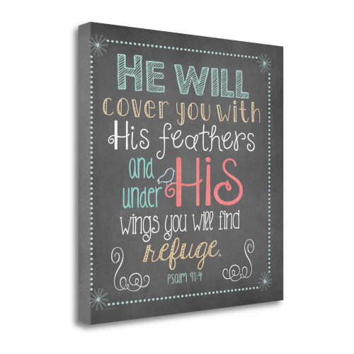 Refuge Chalk 1 Wrapped Canvas Print Living Room Wall Art