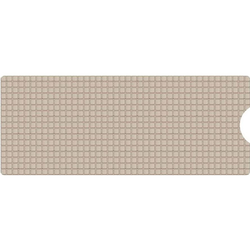 40" Beige Geometric Tiles Non Slip Bathtub Mat