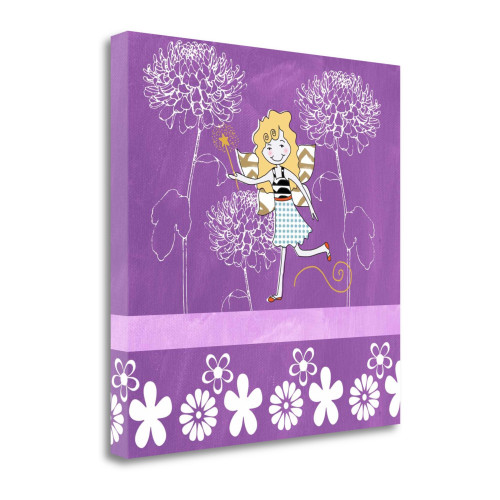 Purple With Fairy 1 Wrapped Canvas Print Living Room Wall Art