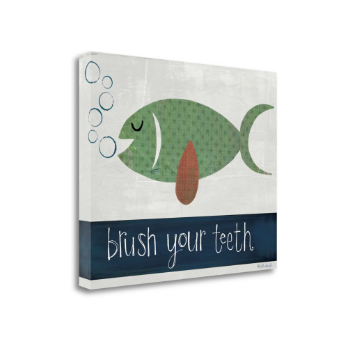 Brush Your Teeth 4 Wrapped Canvas Print Living Room Wall Art