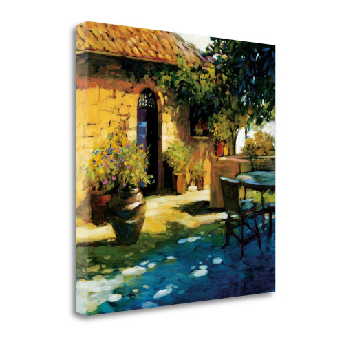 Courtyard Retreat 4 Wrapped Canvas Print Wall Art